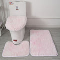 3-Piece Bathroom Bath Mat Contour Rug Set with Toilet Lid Cover #6
