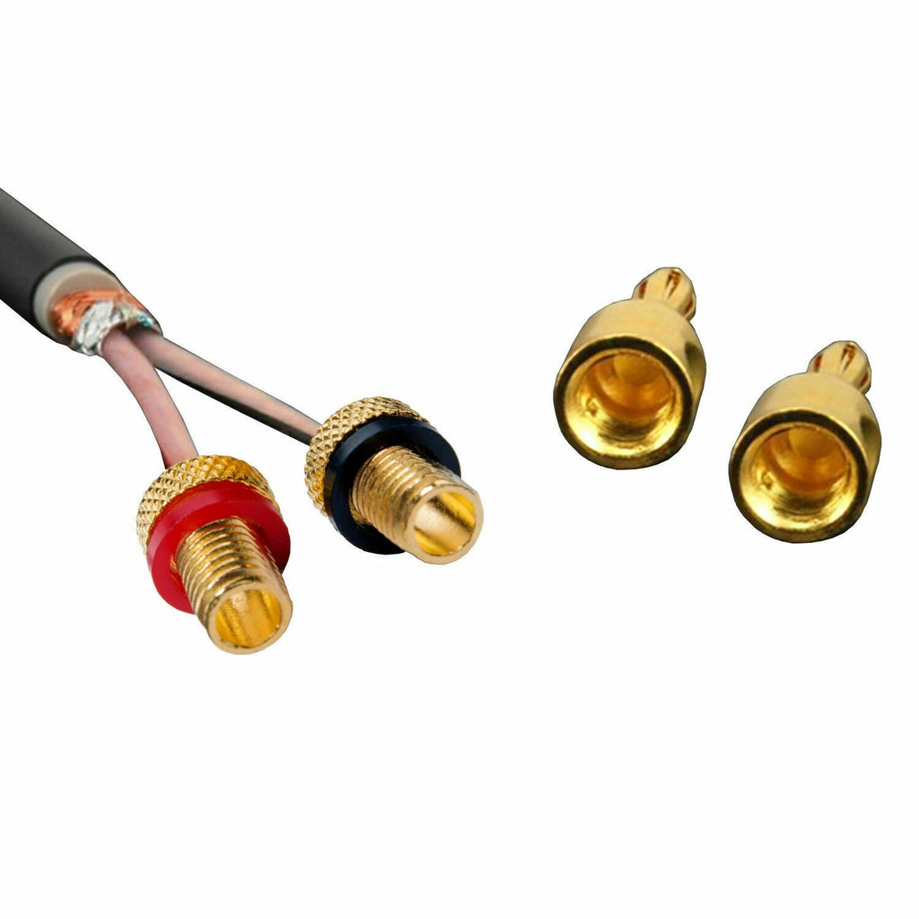 20 x 4mm Gold Plated Musical Audio Speaker Cable Wire Connector 4mm Banana Plugs