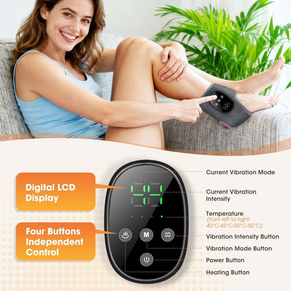 Cordless Foot Ankle Massager Heat & Vibration for Plantar Fasciitis Pain Relief