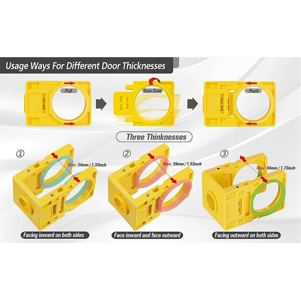 Door Lock Installation Kit  Adjustable Wooden Door Lock Fitting Tool Set