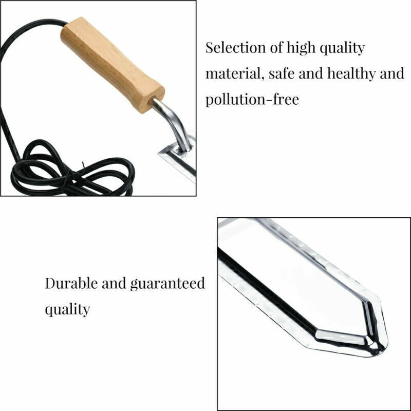 Stainless Steel Electric Scraping Honey Knife Beekeeping Wax Uncapping UK Plug