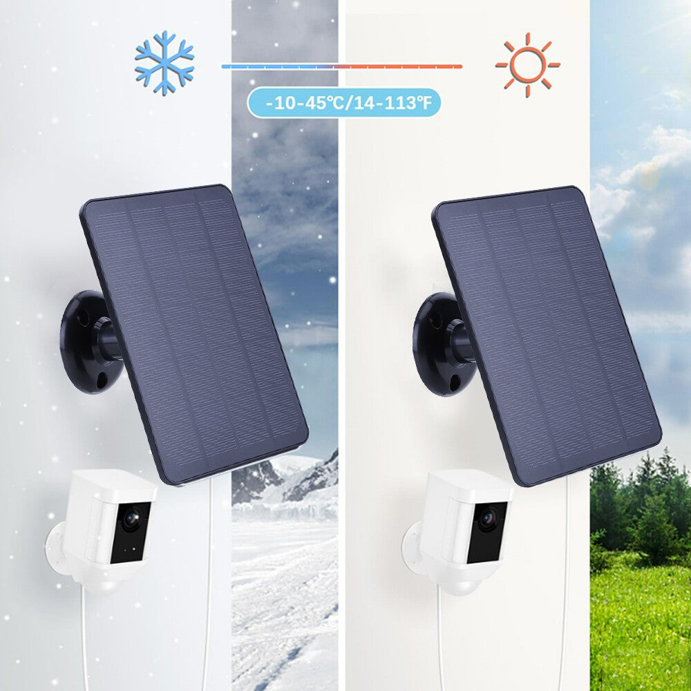 4W Solar Panel for Ring Cameras - 5V Charger Kit Spotlight/Stick Up Cam