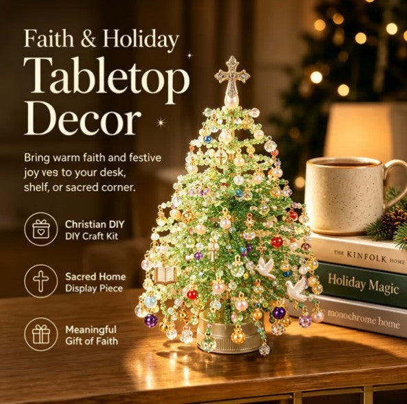 UK DIY Beaded Christmas Tree Kit, Handmade Colorful Bead Ornament Making Set