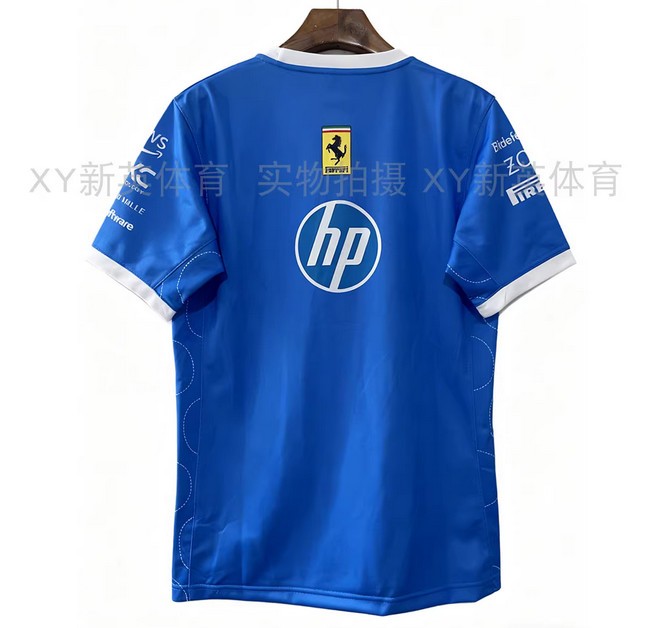 2025 Hot Scuderia Ferrari Special Edition Shirt Monza GP Tee - Blue