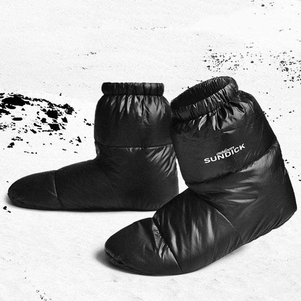Outdoor Winter Duck Down Booties Thermal Slippers Camping Boots Shoe Covers