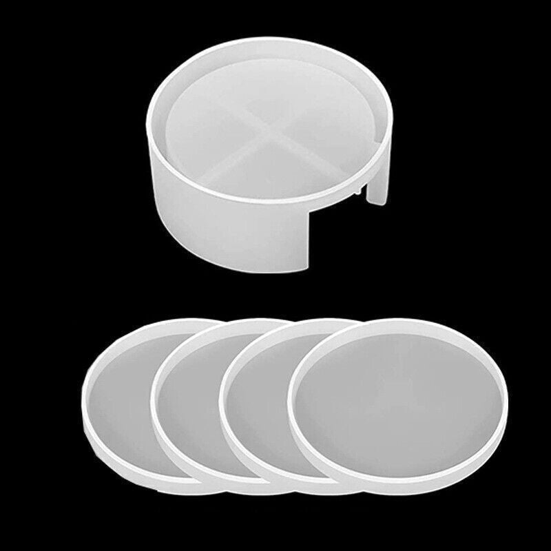 5pcs/set Epoxy Resin Molds For DIY Coasters Holder Silicone Jewelry Making Mould