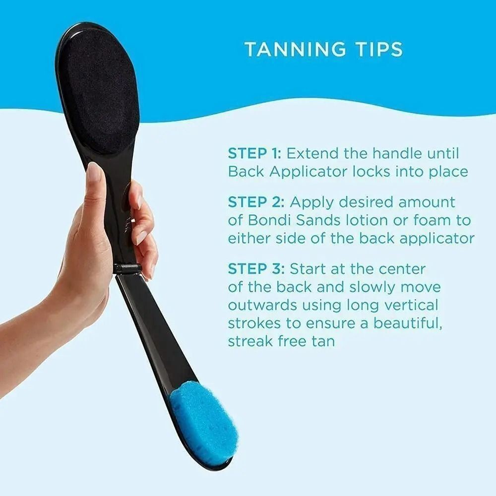 Self Tanning Back Applicator Reusable Back Care Sponge Folding Beauty Brush