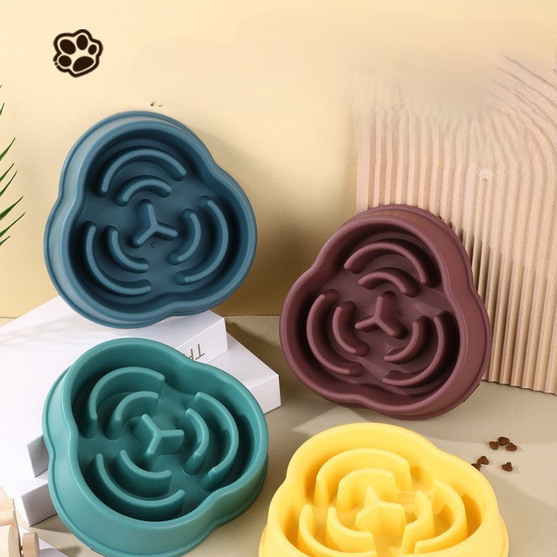 Slow Feeder Pet Bowl Anti Bloating Anti-Slip Feet Interactive Dog