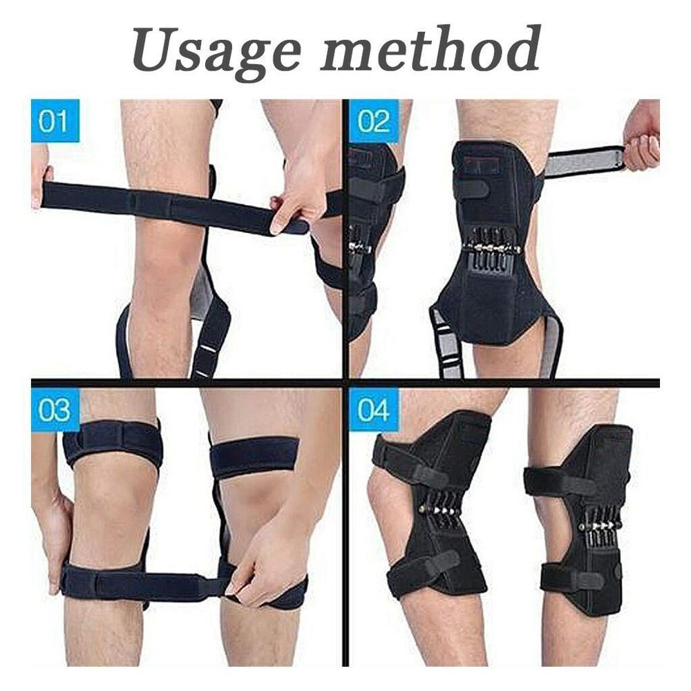 1Pc Knee Stabilizer Pad Spring Force Protection  Booster Leg Power Brace Support