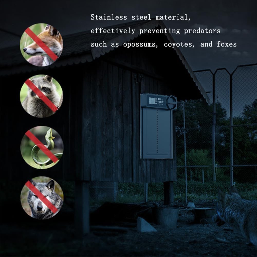 IP45 Waterproof Timer Chicken Coop Auto Door Opener For Poultry Farm House