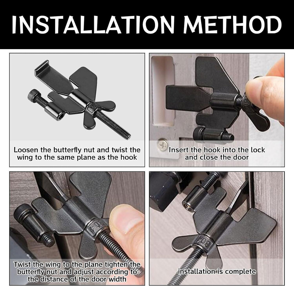 Portable Door Lock Hardware Safety Security Tool Home Hotel Travel