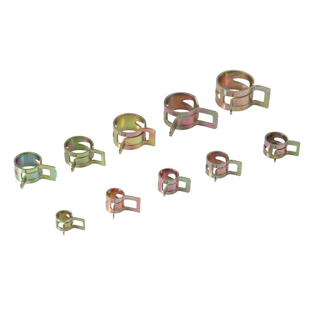 Spring Hose Clips/Clamps Fuel Air Gas Water Pipe Self Clamping 100Pcs GB