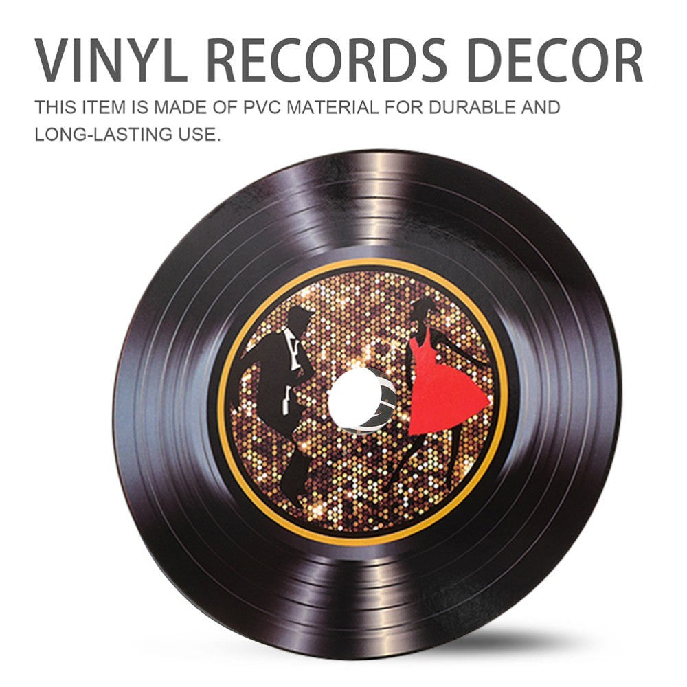 20pcs Vinyl Records Retro Style Record Wall Hanging Signs for Bar