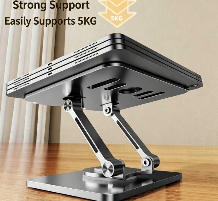 Adjustable Height-and-Angle Aluminum Laptop Stand Cooling Ventilated
