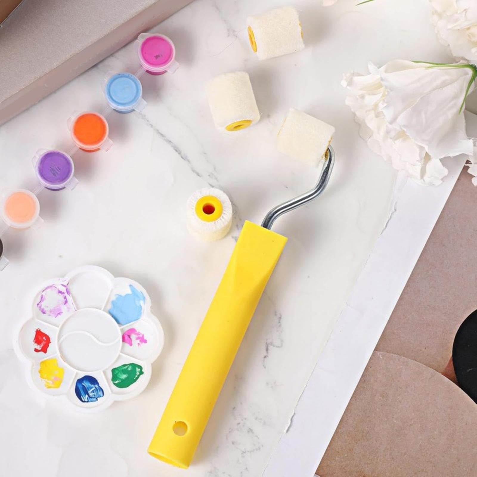 1 inch Mini Paint Roller Set with 4 Refills for Miniature Painting Versatile