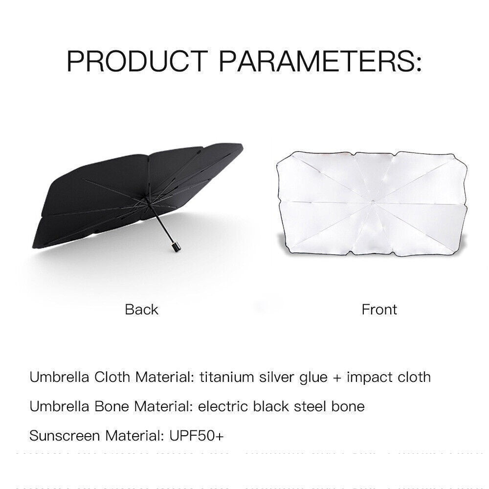 🔥Car Windscreen Sunshade Umbrella Front Window UV Reflector Foldable Sun Visor