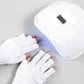 1 Pair Anti UV Gloves UV Shield Glove Fingerless Manicure Nail Art Tool LED