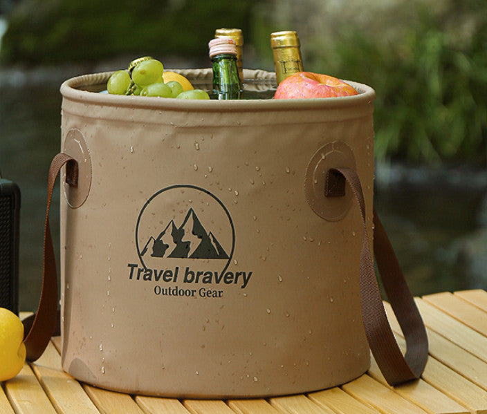 2x Foldable Bucket Water Storage Container Leakproof Multipurpose Outdoor Camp