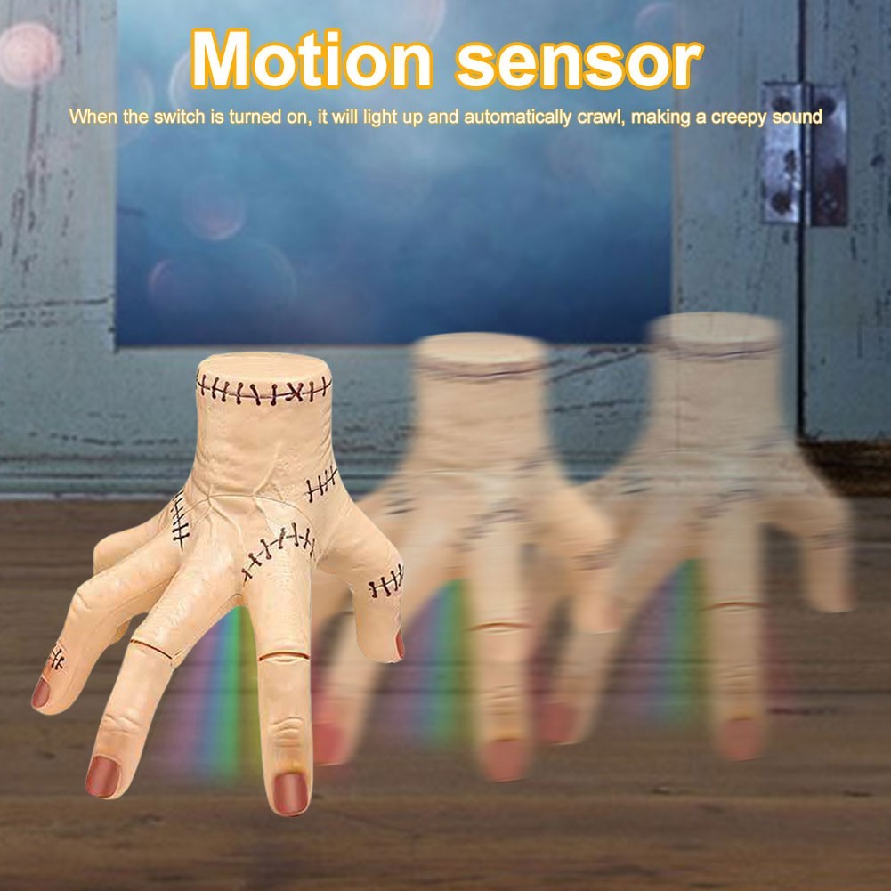 Electric Crawling Hand with Sound Light Fake Hand Prop Halloween Decorations