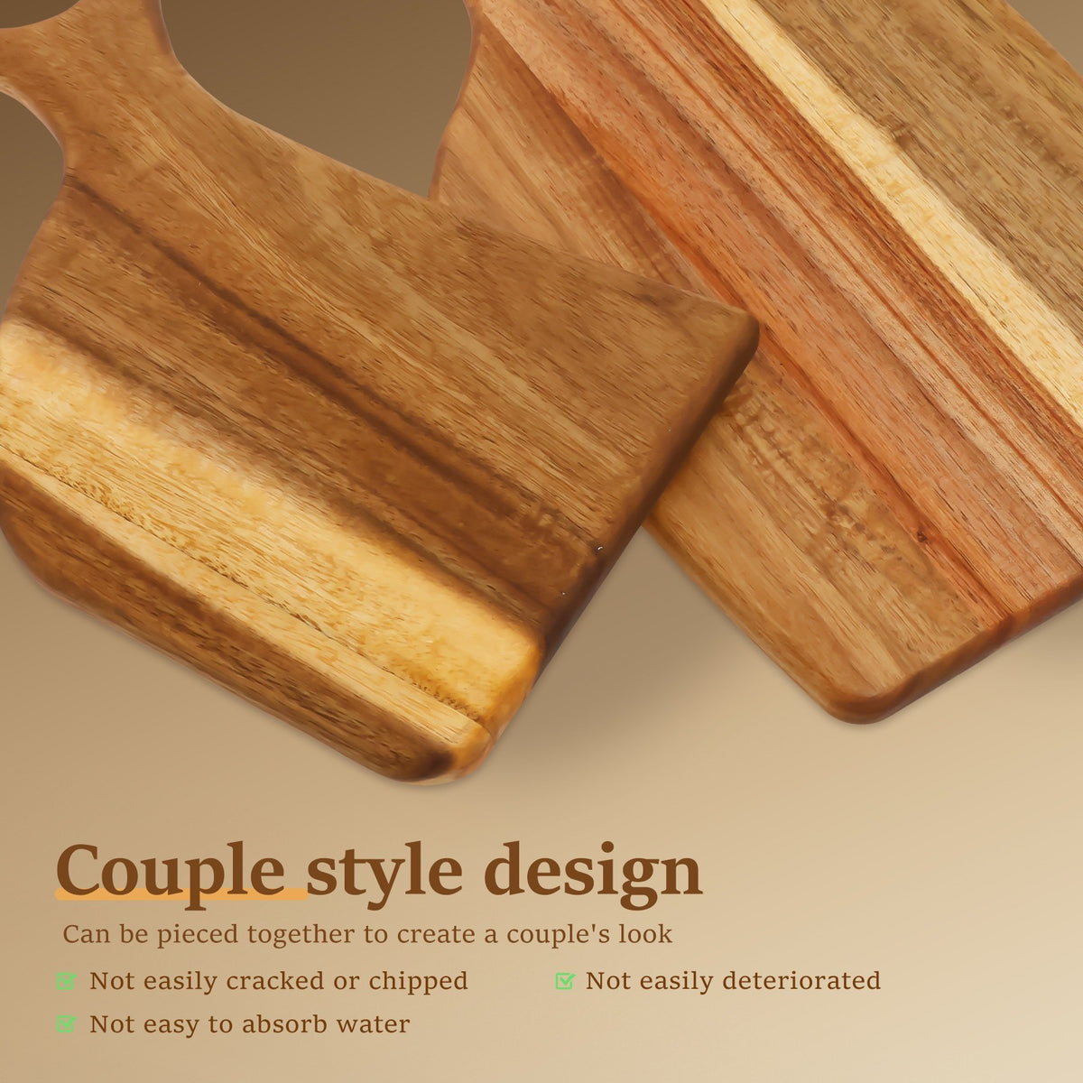 2Pcs Couple Charcuterie Board Wood Couple Cutting Board With Handle for CoMlw