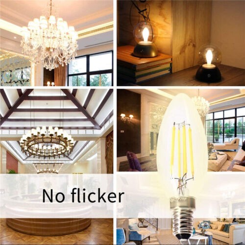 C35 filament small Edison screw bulb  4W 6x E14 non-dimmable LED candle bulb