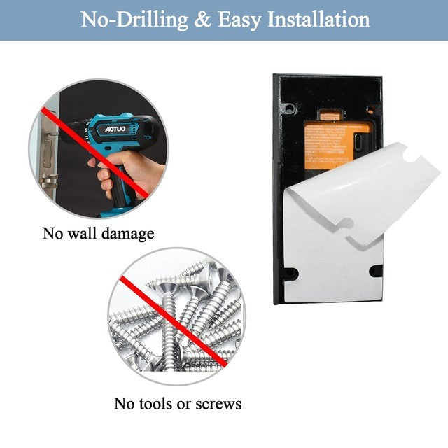 5 Pcs Double Sided Tapes No Drill Doorbell Mount for Ring Battery Video Doorbell