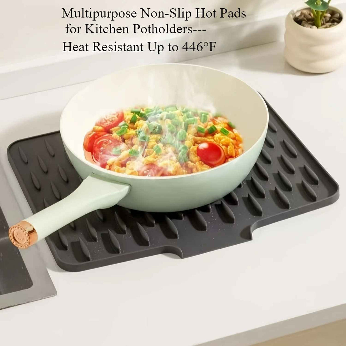 Silicone Drying Mat Sink Protector Dish Draining Mat Non-Slip Rubber Kitchen Pad