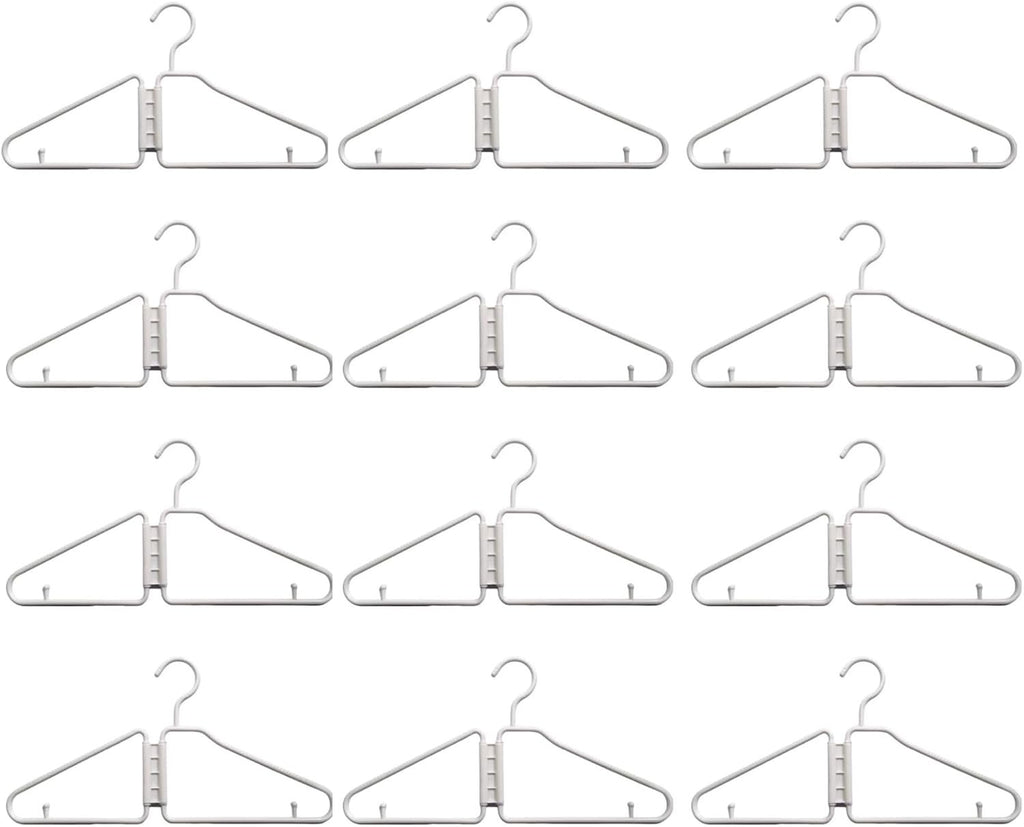 12 Pack Foldable Coat Hanger,Portable Travel Hangers, Space Saving Fold in