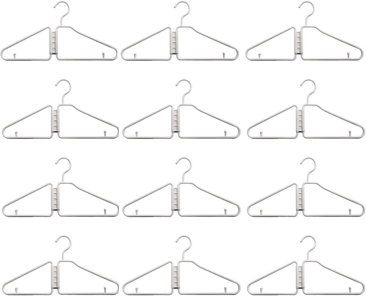 12 Pack Foldable Coat Hanger,Portable Travel Hangers, Space Saving Fold in