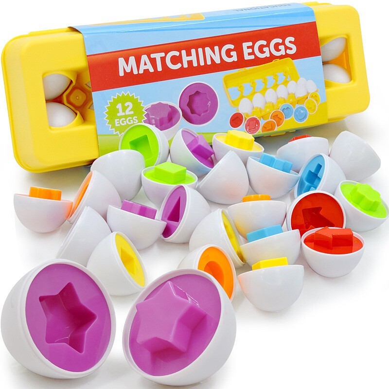 12x Matching Eggs Colour Children Toy Montessori Sensory Educational Kids Puzzle