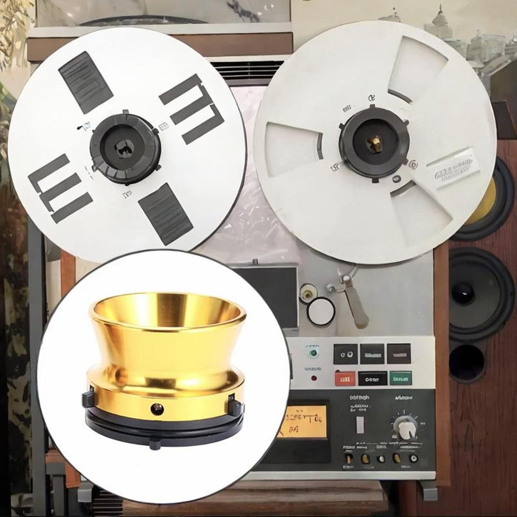 (Silver)1 Pair NAB Hub Adapter Professional 10 Inch Opener Reel To Reel Tape