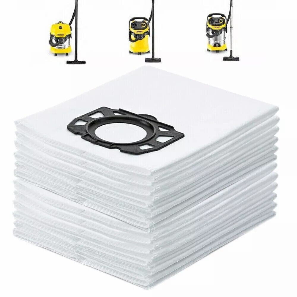 10 Pack Fleece Cloth Dust Bags fit Karcher WD2 PLUS WD3 KWD1 KWD3 WD3 Wet & Dry