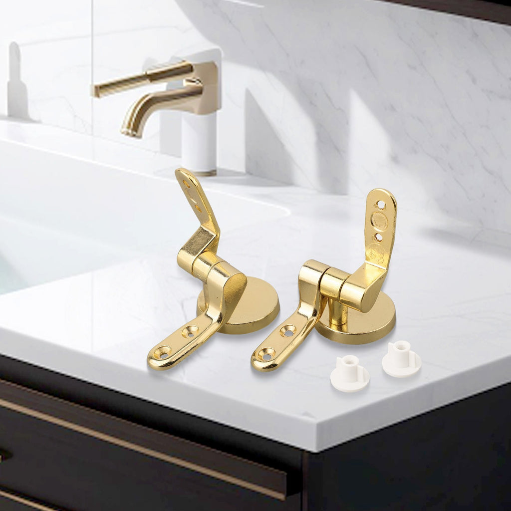 Zinc Alloy Gold Toilet For Seat Hinges Replacement Set for Lasting Use