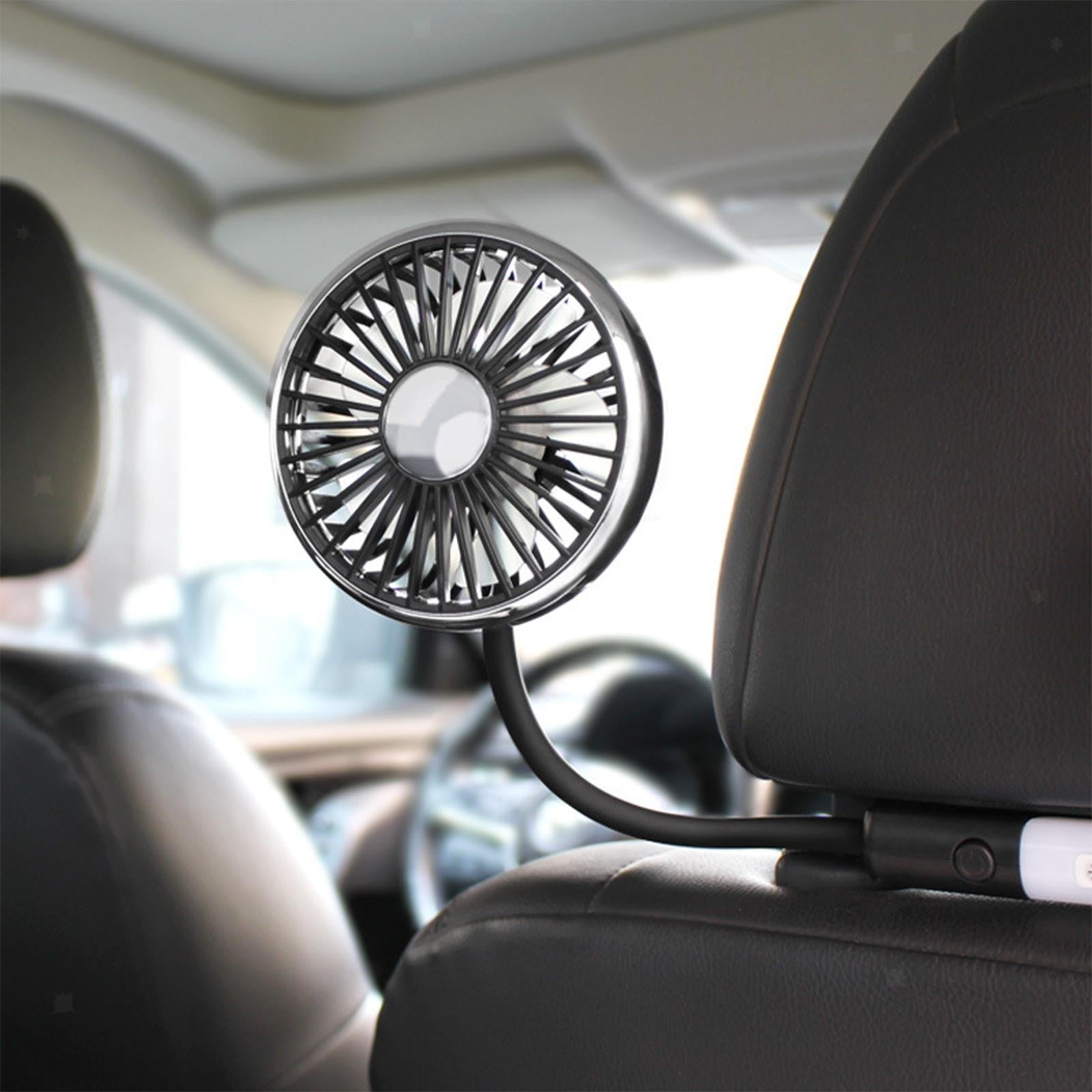 Car USB Dual Head Hose Seat Fan for Car Backseat Truck Home Office