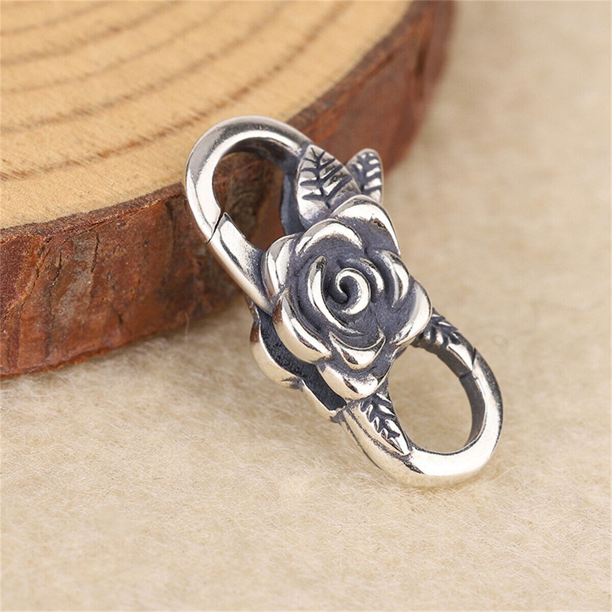 DIY Sterling Silver Double Lobster Claw Clasp Snap Bracelet Necklace Connector