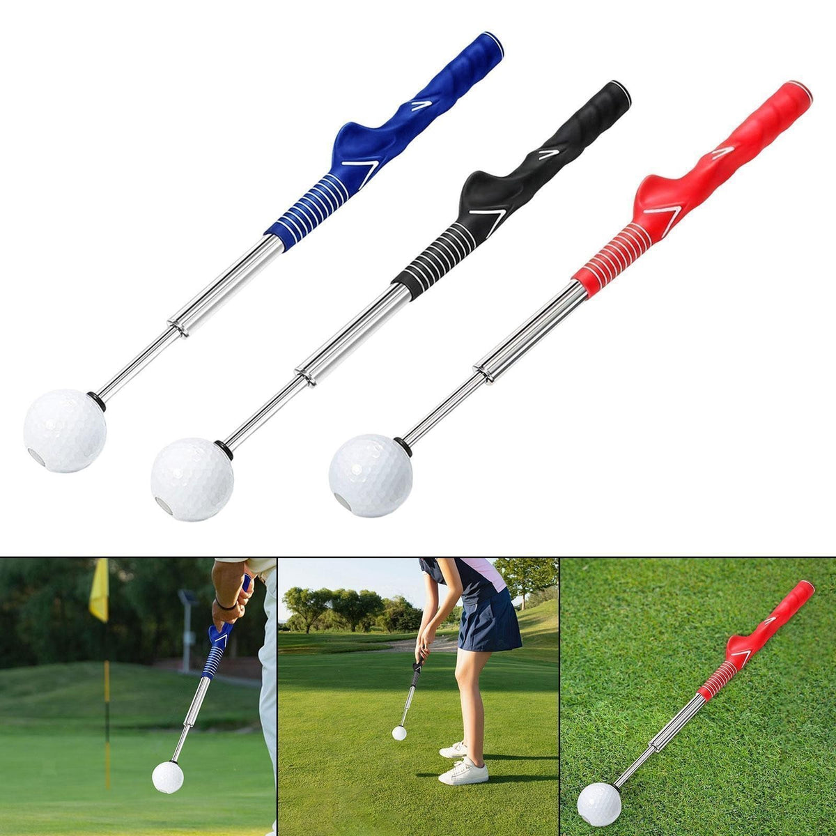 Golf Retractable Swing Club Soundable Swing Trainer Golf Indoor Training Aids