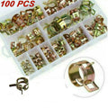Spring Hose Clips/Clamps Fuel Air Gas Water Pipe Self Clamping 100Pcs GB