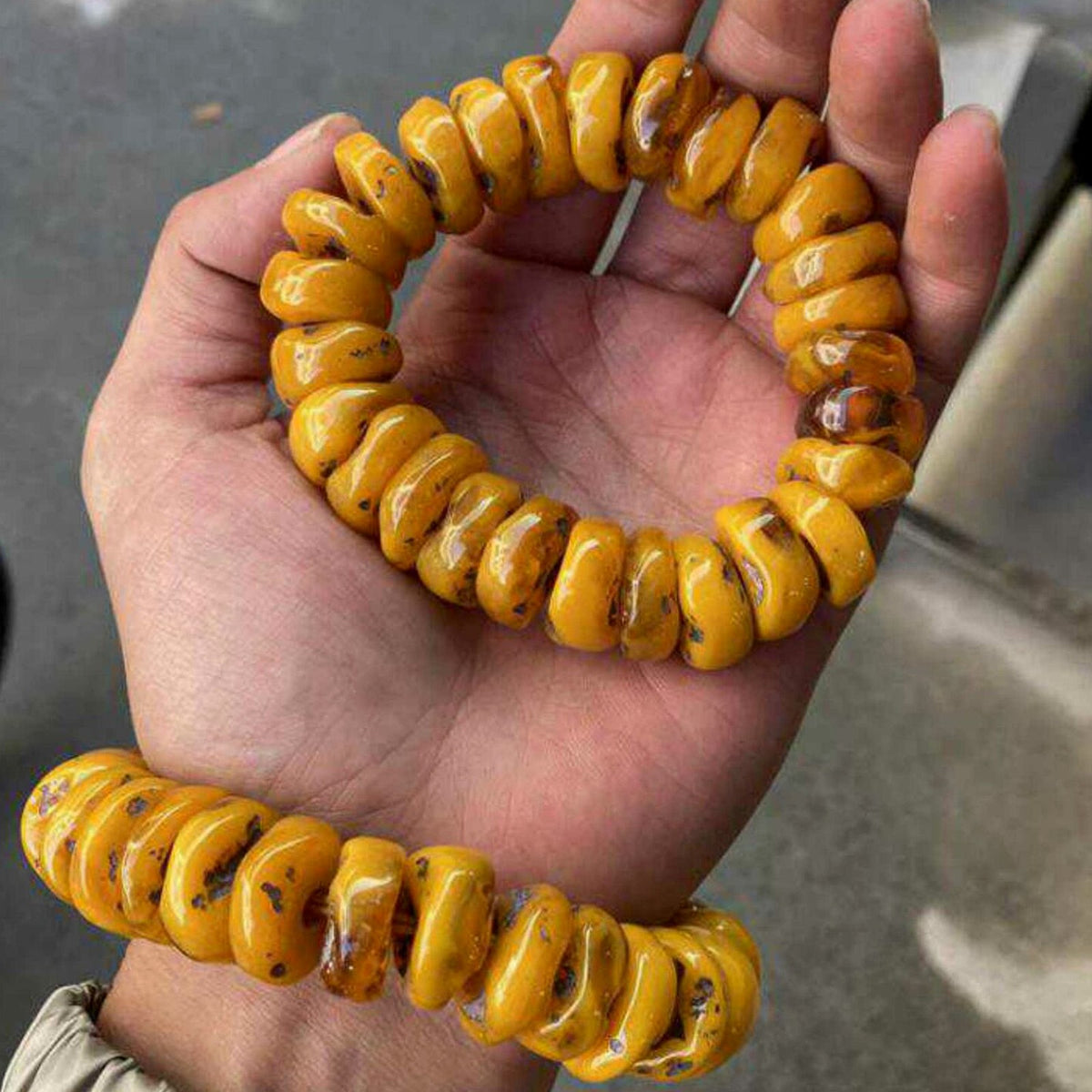 AMBER BRACELET Gift Baltic Amber Beads Chunky Ladies Fancy Calming Lucky