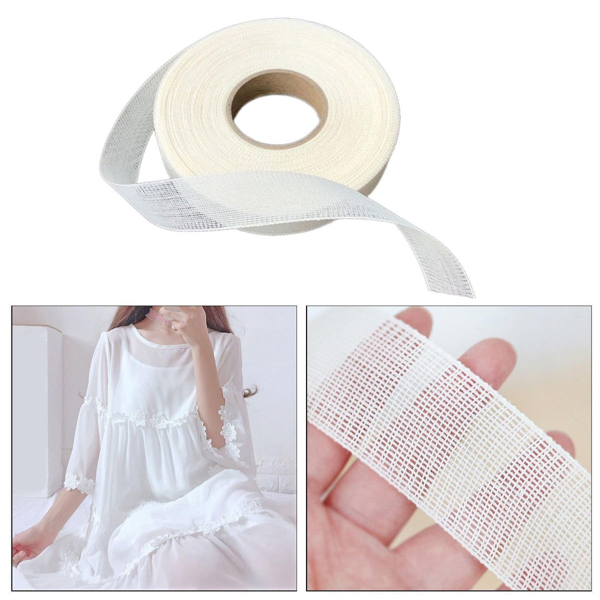 Stitched Hem Sewing Crafts Hemming Garment Web Tape Fishbone Accessories for