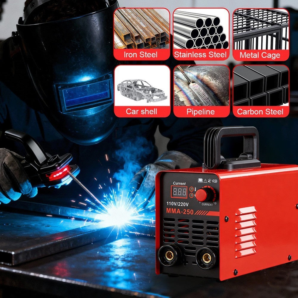 ARC MMA-250 Amp IGBT Inverter Mini Portable Electric Welding Machine Welder UK