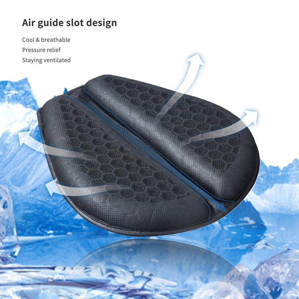 Motorcycle Gel Seat Cushion Comfort Pillow Pad Cover Pressure Relief Universal