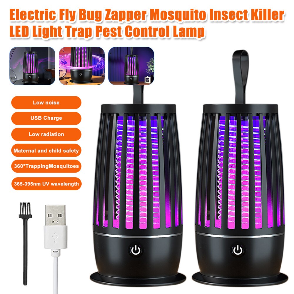 Electric Mosquito Killer Lamp USB Fly Insect Zapper Trap Bug Midge Killer Silent