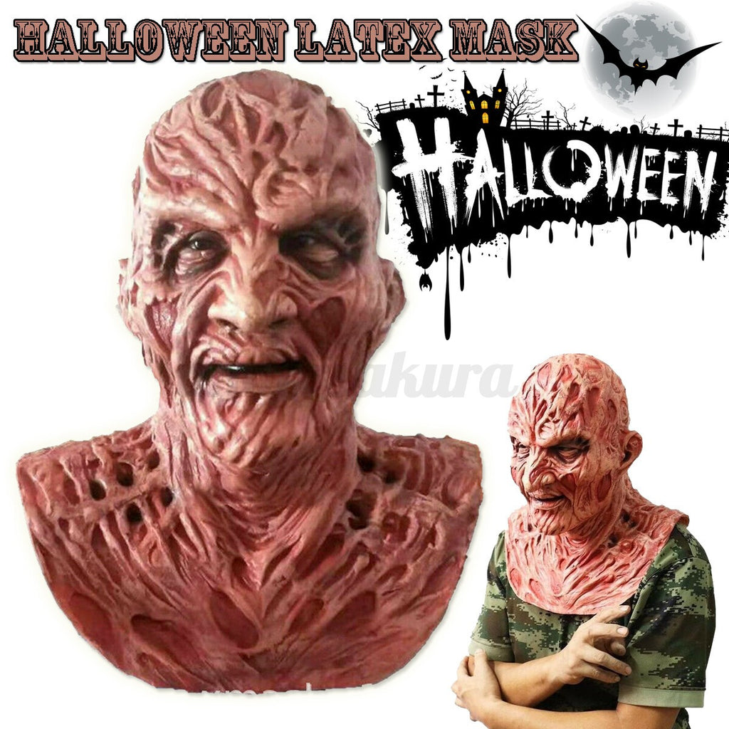 Halloween Mask Freddy Krueger Horror Latex Fancy Dress Cosplay Props Nightmare