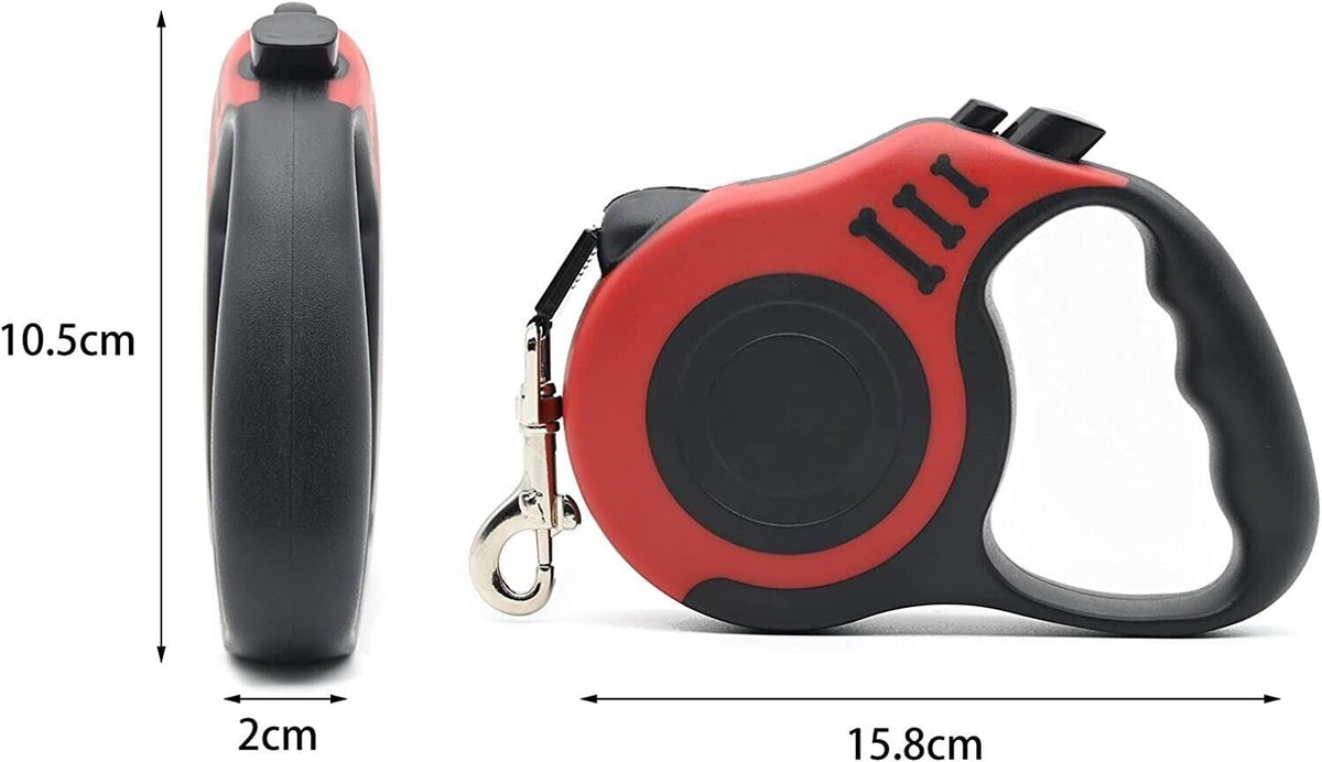 5 Meters Retractable Dog Cat Pet Lead Extendable Training Dog Leash Pet Leads