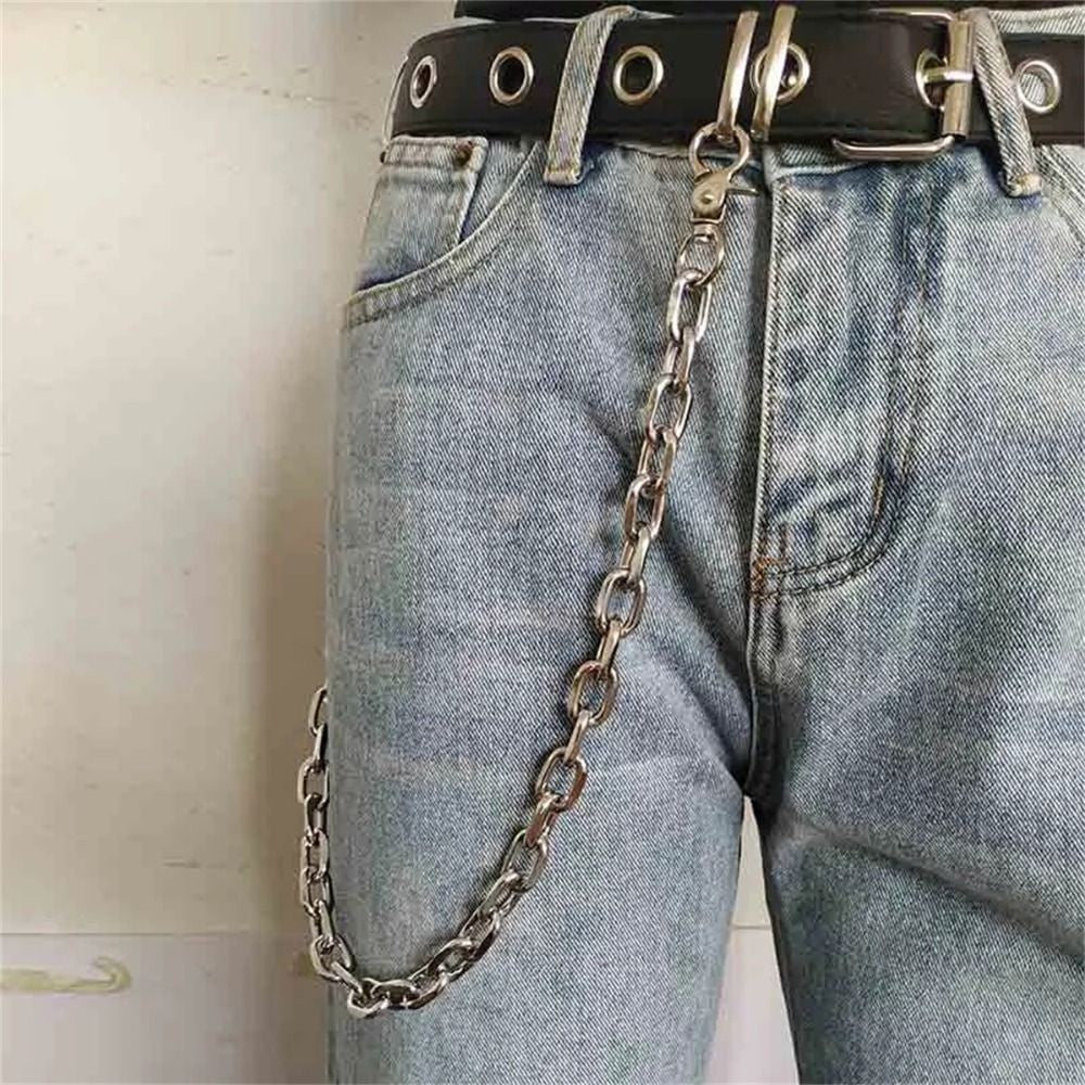 Big Ring Wallet Chain Metal Link Belt Chain Biker Chain  Casual Style