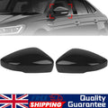 2x Gloss Black Wing Door Mirror Cover Cap Left+Right For VW Polo MK5 6R 2009-18