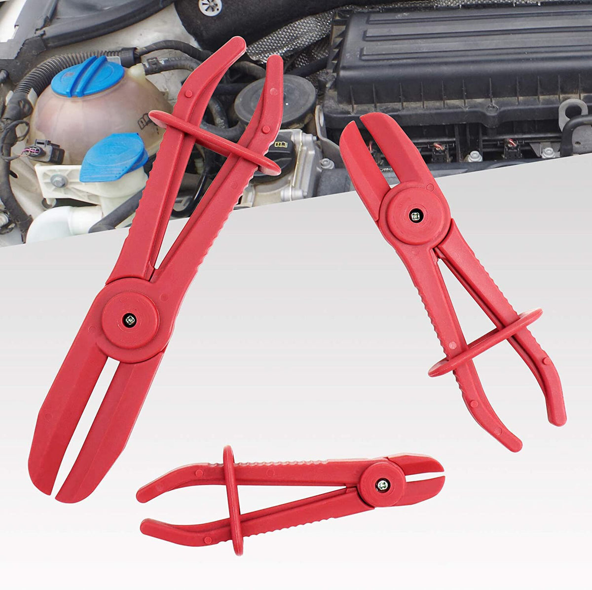 6*Hose Clamp Set Pipe Pliers Plastic Flexible Clamping Radiator Brake Fuel Tool