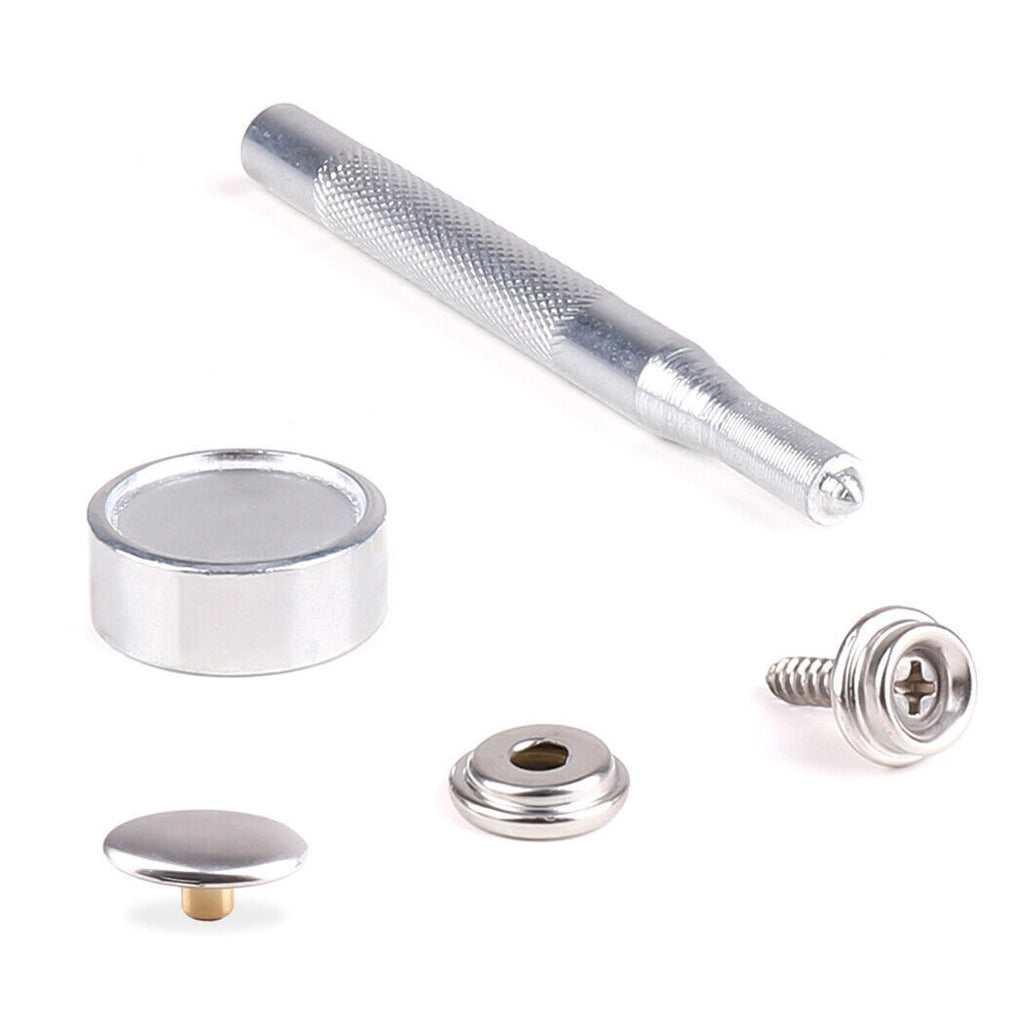 Universal 62 Set Stainless Steel Boat Marine Canvas Snap Cover Fastener Kit