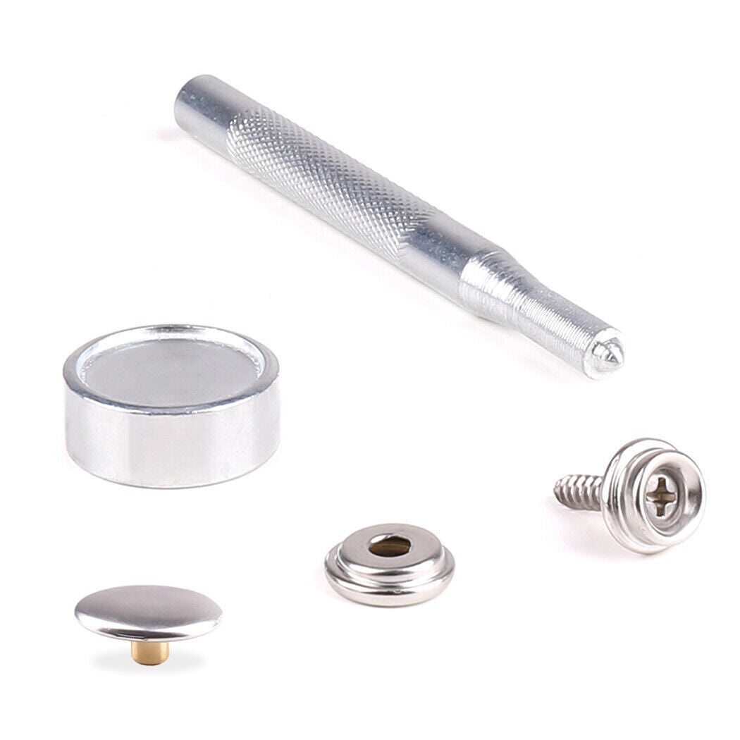 Universal 62 Set Stainless Steel Boat Marine Canvas Snap Cover Fastener Kit