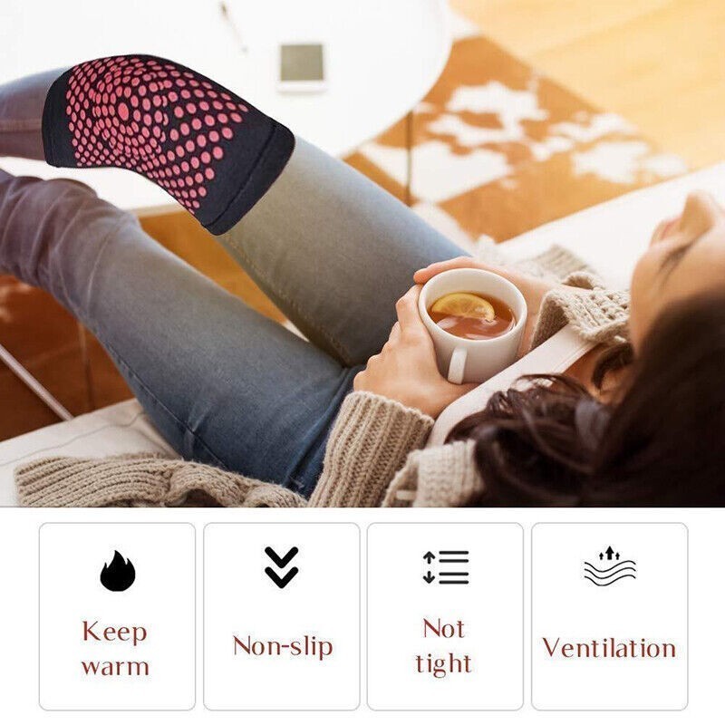 2x Self Heating Knee Pad Arthritis Support Brace Leg Warmer Joint Relief